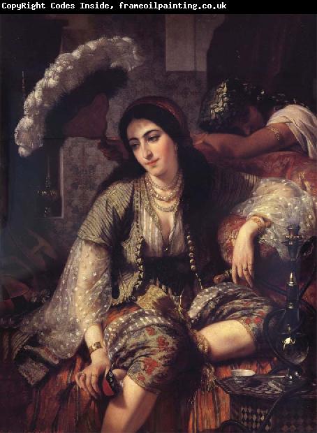 Ange Tissier Algerian Woman and her slave
